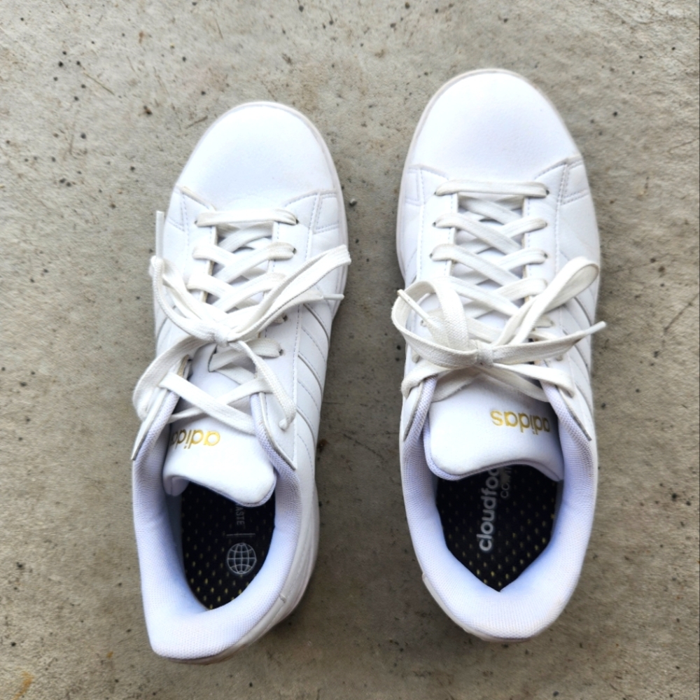 Adidas White Cloudfoam Sneakers